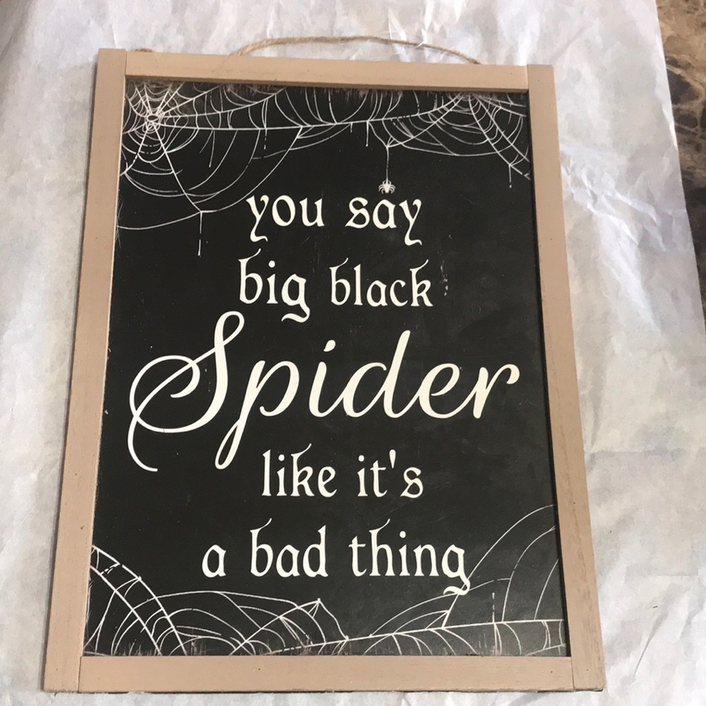 Cute Hanging Picture Frame “You Say Big Black Spider Like It’s A Bad Thing” New